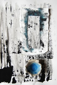 watercolor, acrylic, paper, carton on paper